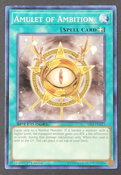 Yugioh TCG - Amulet of Ambition - SS03-ENB23 - LP/NM - 1st Ed Common Spell 2019 - Image 1