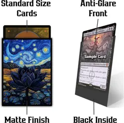 (Starry Starry Black Lotus) - 100ct Matte TCG/MTG Card Art Sleeves by Multi - Image 3
