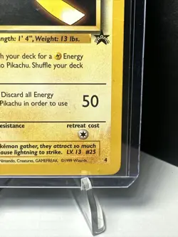 Vintage: Pikachu Promo 4 Pokemon The First Movie Trading Card. - Image 4