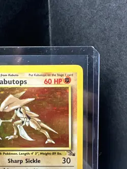 1999 Fossil Kabutops 9 / 62 Holo Vintage Pokemon Card WoTC - Image 3