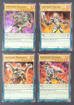 Yugioh - 4x Igknight Card lot / Bundle Squire, Veteran, Gallant, Margrave, LP/NM - Image 1