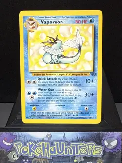 Pokemon Card Vaporeon 28/64 Non Holo Jungle Set Rare WOTC Light Play - Image 1
