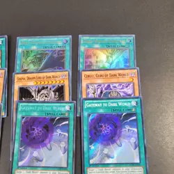 Yugioh TCG- 9x Dark world card lot - Inc. Rares - LCJW-EN250 - Collection - NM - Image 5
