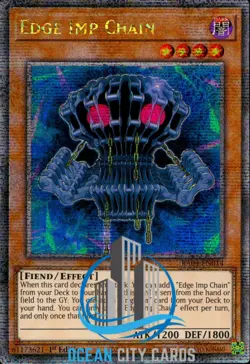 Yugioh RA04-EN014 Edge Imp Chain : Quarter Century Secret Rare Card 1st Ed - Image 1