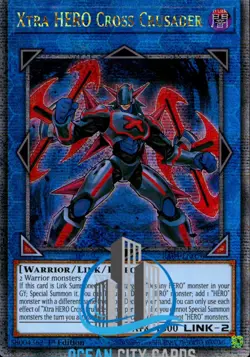 RA04-EN076 Xtra HERO Cross Crusader - Quarter Century Secret Rare Card 1st Ed - Image 1