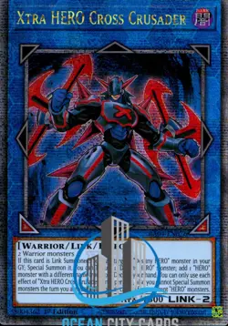 RA04-EN076 Xtra HERO Cross Crusader - Quarter Century Secret Rare Card 1st Ed - Image 3