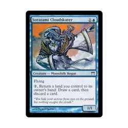 WOTC MtG Champions of Kamigawa Soratami Cloudskater (C) (Foil) NM - Image 1