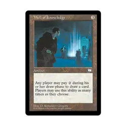 WOTC MtG Weatherlight Well of Knowledge (R) EX - Image 1