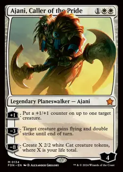 MTG Magic 2 x Ajani Caller of the Pride x 2- Foundations (FDN) 2x FOIL (Jap&Eng) - Image 2