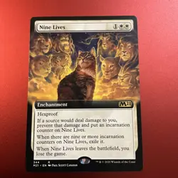 Nine Lives (Extended Art) #344 (NM) Core Set 2021 M21 Magic MTG - Image 1