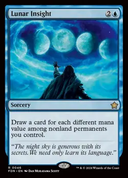 MTG Magic 4 x Lunar Insight x 4 - Foundations (FDN) - Image 1