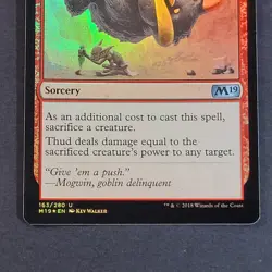 MTG - 1x Thud - Core Set 2019, M19 - NM/LP - Foil - Red - Magic The Gathering - Image 4