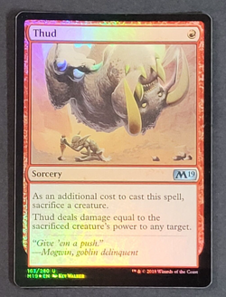 MTG - 1x Thud - Core Set 2019, M19 - NM/LP - Foil - Red - Magic The Gathering - Image 1