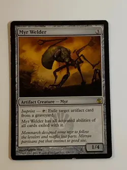 MTG - Myr Welder - Mirrodin Besieged - Played - MP - Rare - Magic The Gathering - Image 2