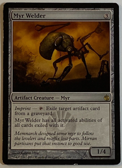 MTG - Myr Welder - Mirrodin Besieged - Played - MP - Rare - Magic The Gathering - Image 1