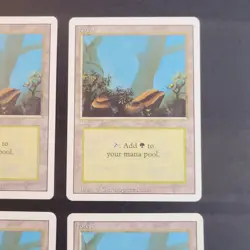 MTG - 4x Revised Edition - Forest A - LP/LP+ - Vintage White Border Land - Magic - Image 4