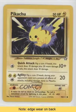 Pikachu Pokemon Neo Genesis #70 2000 READ tv5 - Image 1