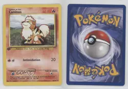Growlithe French 1st Ed. Pokemon Base Set #28 1999 17lf - Image 3