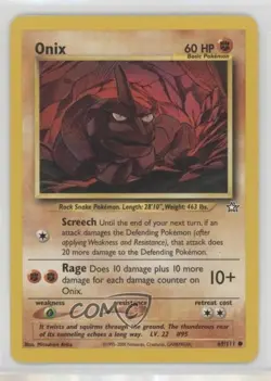 Onix Pokemon Neo Genesis #69 2000 0l4h - Image 1