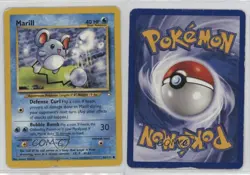 Marill Pokemon Neo Genesis #66 2000 2f4 - Image 3