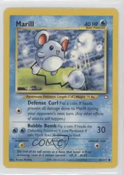 Marill Pokemon Neo Genesis #66 2000 0q0m - Image 1
