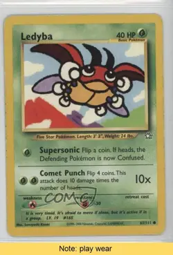 Ledyba Pokemon Neo Genesis #63 2000 READ 2u3 - Image 1