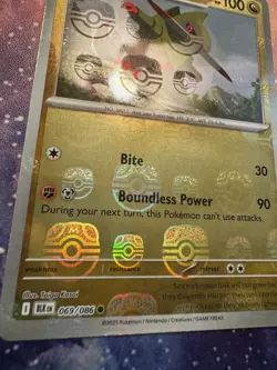 Fraxure Masterball 069/086 Reverse Holo Black Bolt Pokemon English TCG 2025 - Image 2