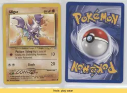 Gligar Pokemon Neo Genesis #59 2000 READ 2u3 - Image 3