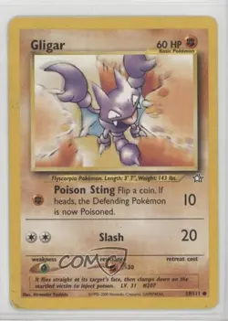 Gligar Pokemon Neo Genesis #59 2000 10cj - Image 1