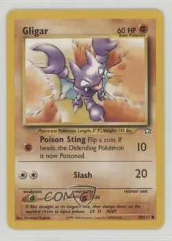 Gligar Pokemon Neo Genesis #59 2000 17t2 - Image 1