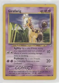 Girafarig Pokemon Neo Genesis #58 2000 mx4 - Image 1