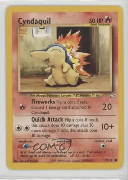 Cyndaquil Pokemon Neo Genesis #57 2000 0ed - Image 1