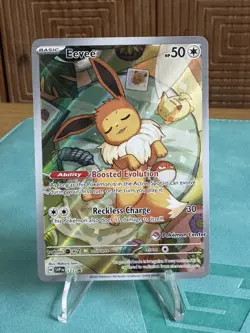 Pokemon Prismatic Evolutions - SVP173 Eevee - Pokemon Center Stamped Promo - NM - Image 1