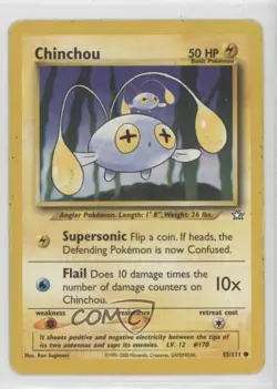 Chinchou Pokemon Neo Genesis #55 2000 10cj - Image 1