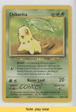 Chikorita Pokemon Neo Genesis #54 2000 READ k5i - Image 1