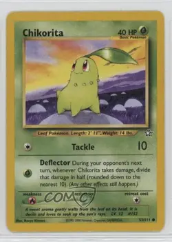 Chikorita Pokemon Neo Genesis #53 2000 2f4 - Image 1