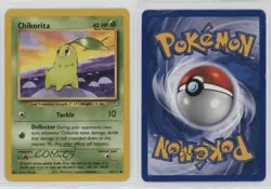 Chikorita Pokemon Neo Genesis #53 2000 2f4 - Image 3