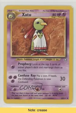Xatu Pokemon Neo Genesis #52 2000 READ 2f4 - Image 1