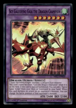 Sky Galloping Gaia the Dragon Champion MIL1-EN010 Super Rare - Yugioh - Image 1