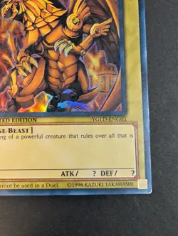 Yugioh TCG - 1x the Winged Dragon of Ra - YGLD-ENG03 - LP/MP, Limited Ultra Rare - Image 4