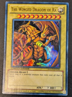 Yugioh TCG - 1x the Winged Dragon of Ra - YGLD-ENG03 - LP/MP, Limited Ultra Rare - Image 1