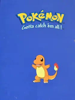 Vintage 1999 Pokemon Charmander Blue 4 Pocket 30 Page Trading Card Binder Rare - Image 3