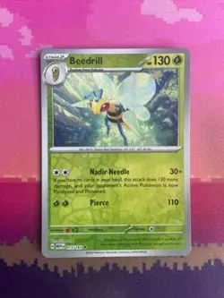 Pokemon Card Beedrill Scarlet & Violet 151 Reverse Holo Rare 015/165 Near Mint - Image 1