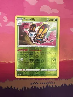 Pokemon Card Beautifly Lost Origin Reverse Holo Rare 008/196 Near Mint - Image 1