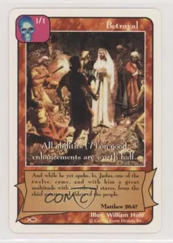 2001 Redemption - Collectible Card Game: Apostles Expansion Set Betrayal gl9 - Image 1