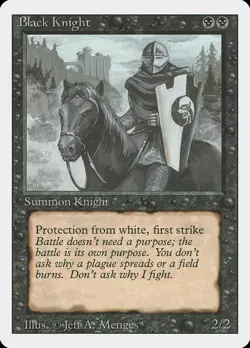 MTG - Black Knight - Revised Edition - X1 - (LP) - - Image 1