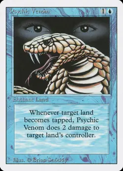 MTG - Psychic Venom - Revised Edition - X1 - (LP) - - Image 1