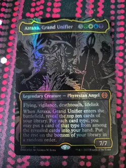 MTG Atraxa, Grand Unifier (Oil Slick Raised Foil) [Phyrexia: All Will Be One] - Image 1