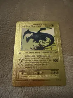 Ultra Rare Shining Charizard 1st Edition 107/105 Gold Foil Pokemon Card - Image 1