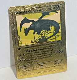 Ultra Rare Shining Charizard 1st Edition 107/105 Gold Foil Pokemon Card - Image 3